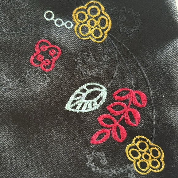 JOA Anthropologie Boho Embroidered Black Shorts 3” Inseam Rear Zip Lined Sz L - Picture 13 of 15